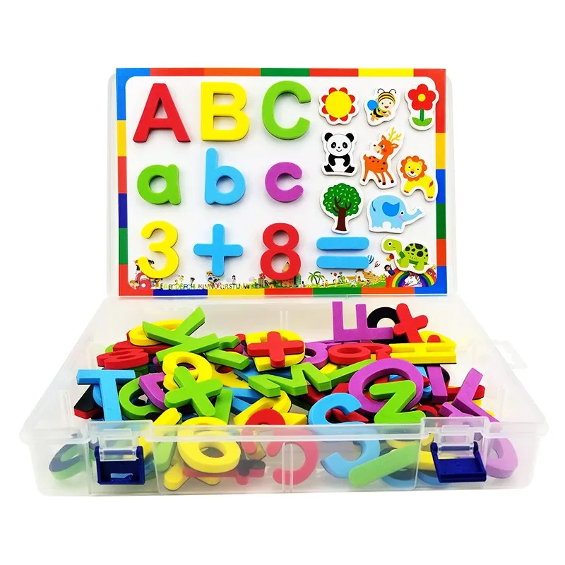 Magnetic Letters Numbers Alphabet ABC 123 Fridge Magnets with EVA Educational Preschool Learning ToySet Uppercase Lowercase Math