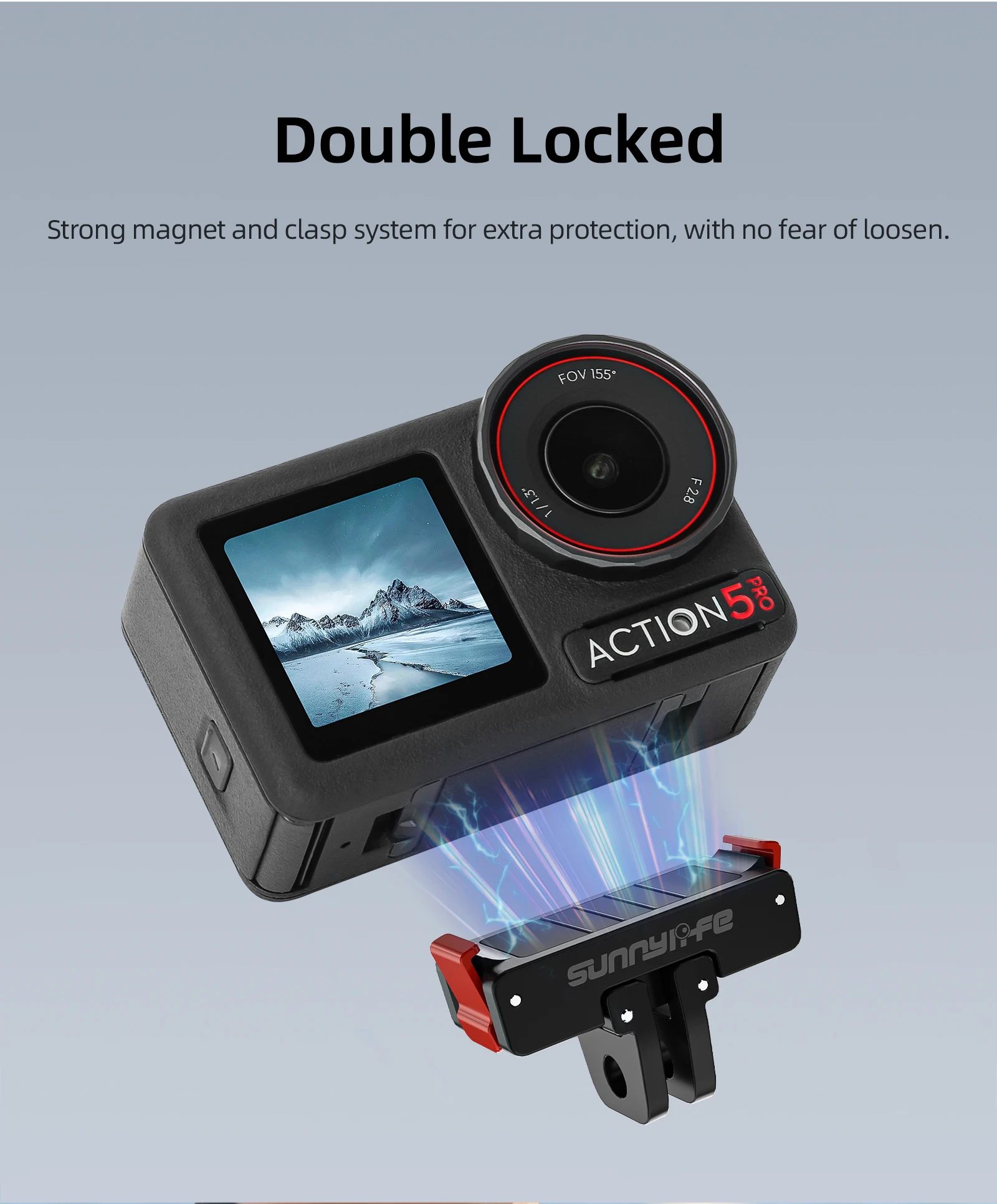 Магнитное крепление-адаптер для DJI OSMO360 Action 5Pro 4 3, складное быстросъемное крепление, адаптер для штатива, аксессуары для крепления