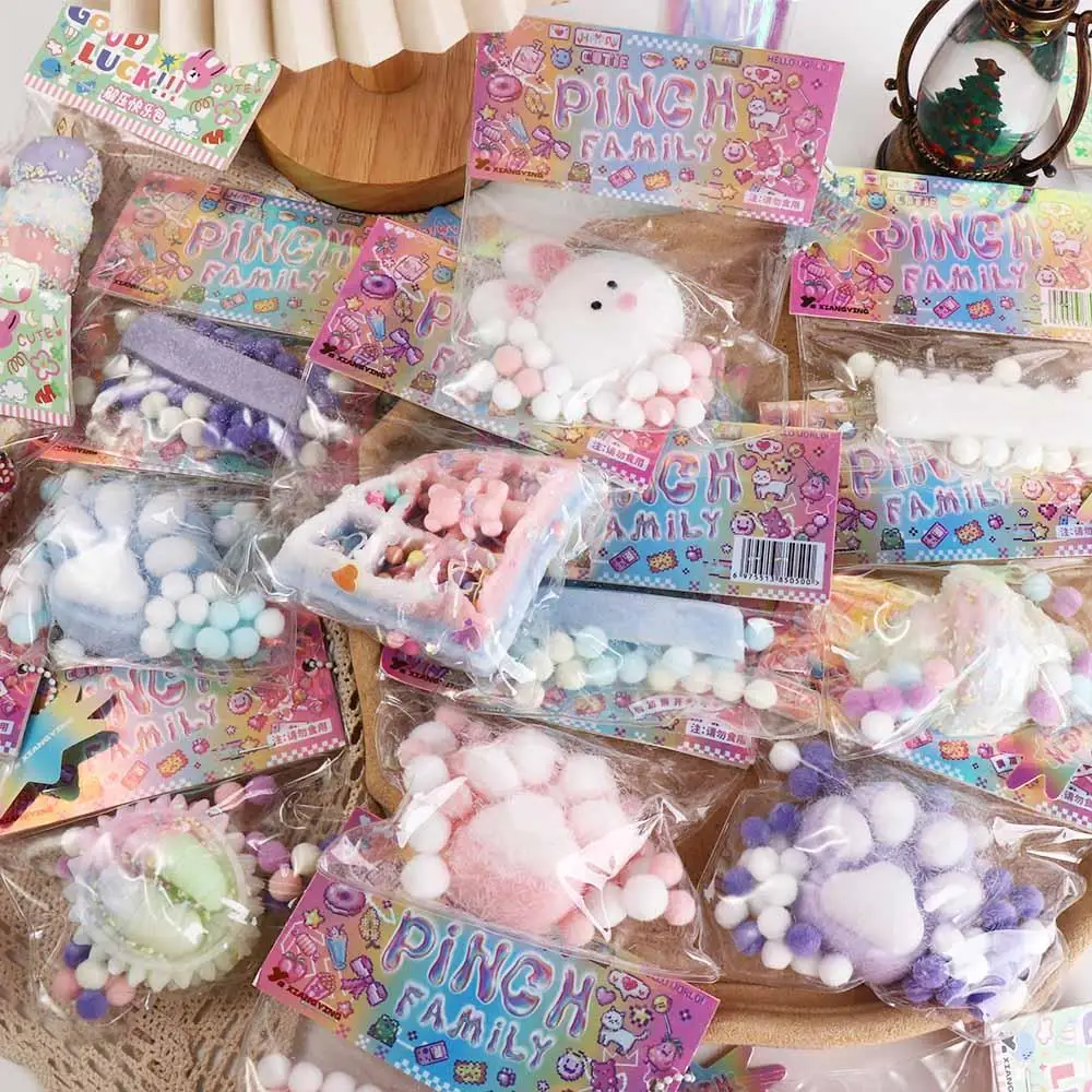 Dropshipping Fidget ของเล่นมินิของเล่น Squishy Kawaii Plush Soft Cat Paw โปร่งใสซิลิโคน Cube ความเครียดบรรเทาบีบของเล่น