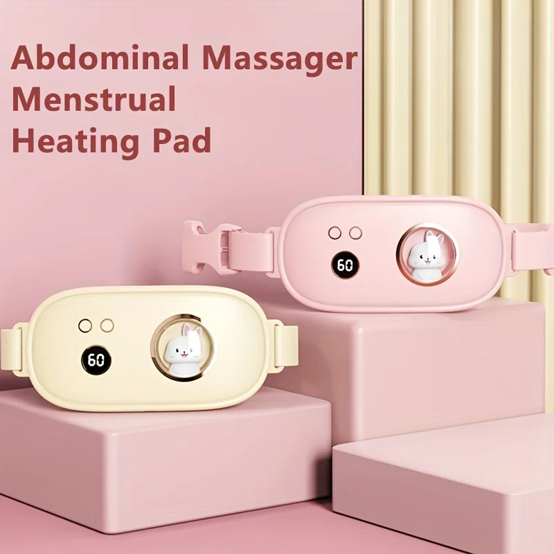 Massageador abdominal almofada de aquecimento menstrual vibração massagem aquecimento útero banda de aquecimento-o melhor presente para mulher