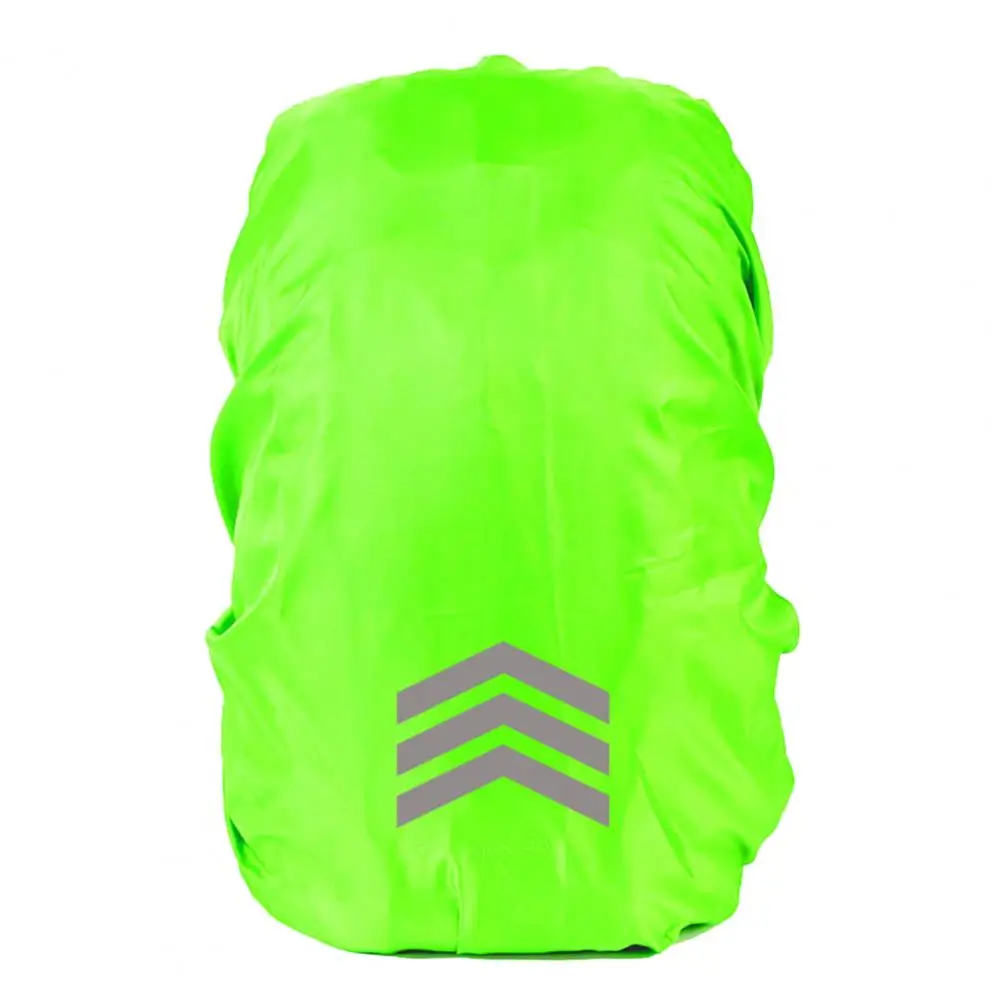 Capa de mochila reflexiva à prova d'água, capa de chuva para visibilidade noturna, protetor à prova de uv com tiras resistentes ao desgaste