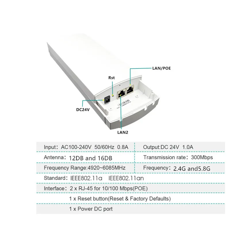 9344 7628 Chipset MINI Router WIFI Repeater Tầm Xa 300Mbps2.4Ghz1-3Km Ngoài Trời AP Router CPE AP Cầu Khách Hàng router Repeater