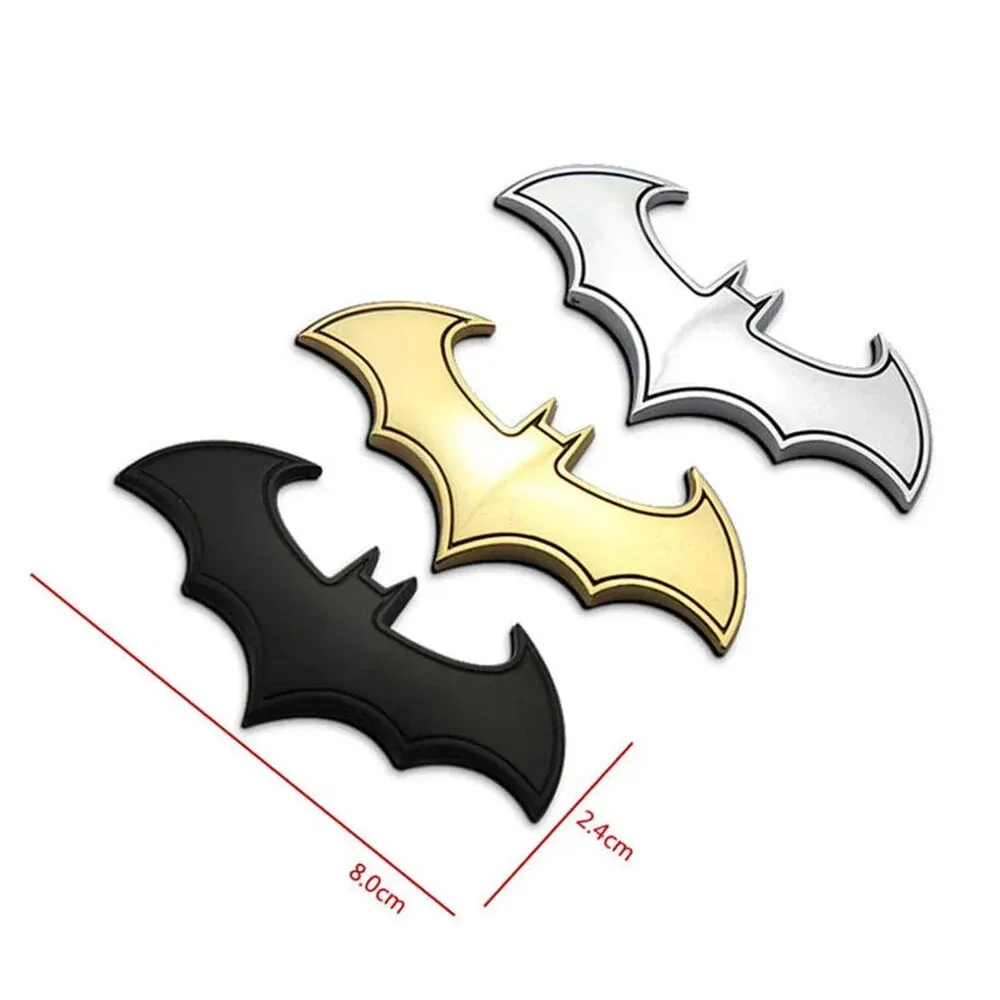 1PC 3D naklejki samochodowe w kształcie nietoperza fajne metalowe logo samochodu naklejka naklejka naklejka motocykle samochody akcesoria do stylizacji samochodów