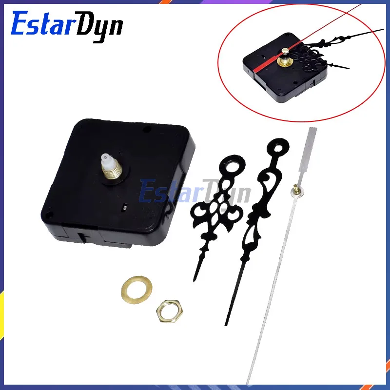 Estardyn HQ3268 Professional And Practical Quartz Wall Clock Movement Mechanism DIY Repair Tool Parts Kit with Red Hands