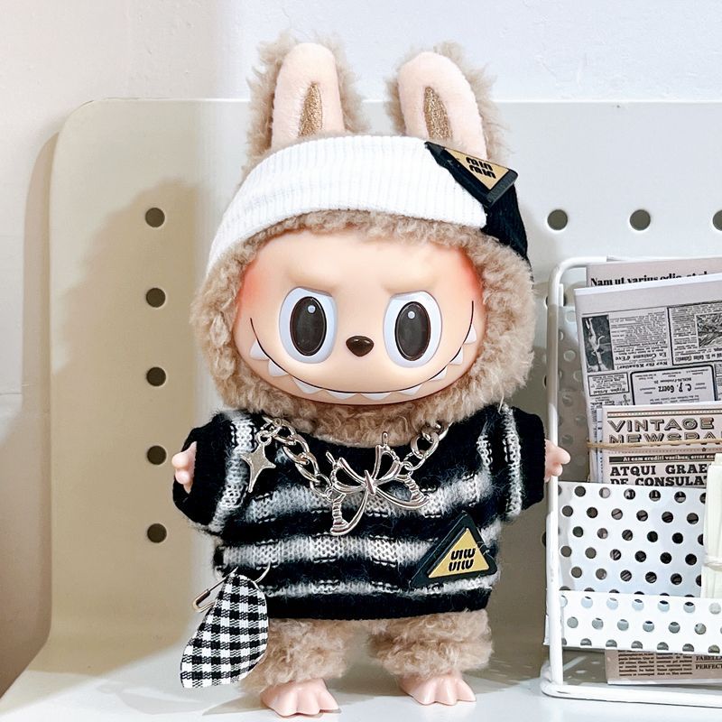 17 センチメートルかわいいミニぬいぐるみ人形の服衣装アクセサリー韓国 Kpop Exo Labubu アイドル人形メイドスーツ服 DIY キッズギフト