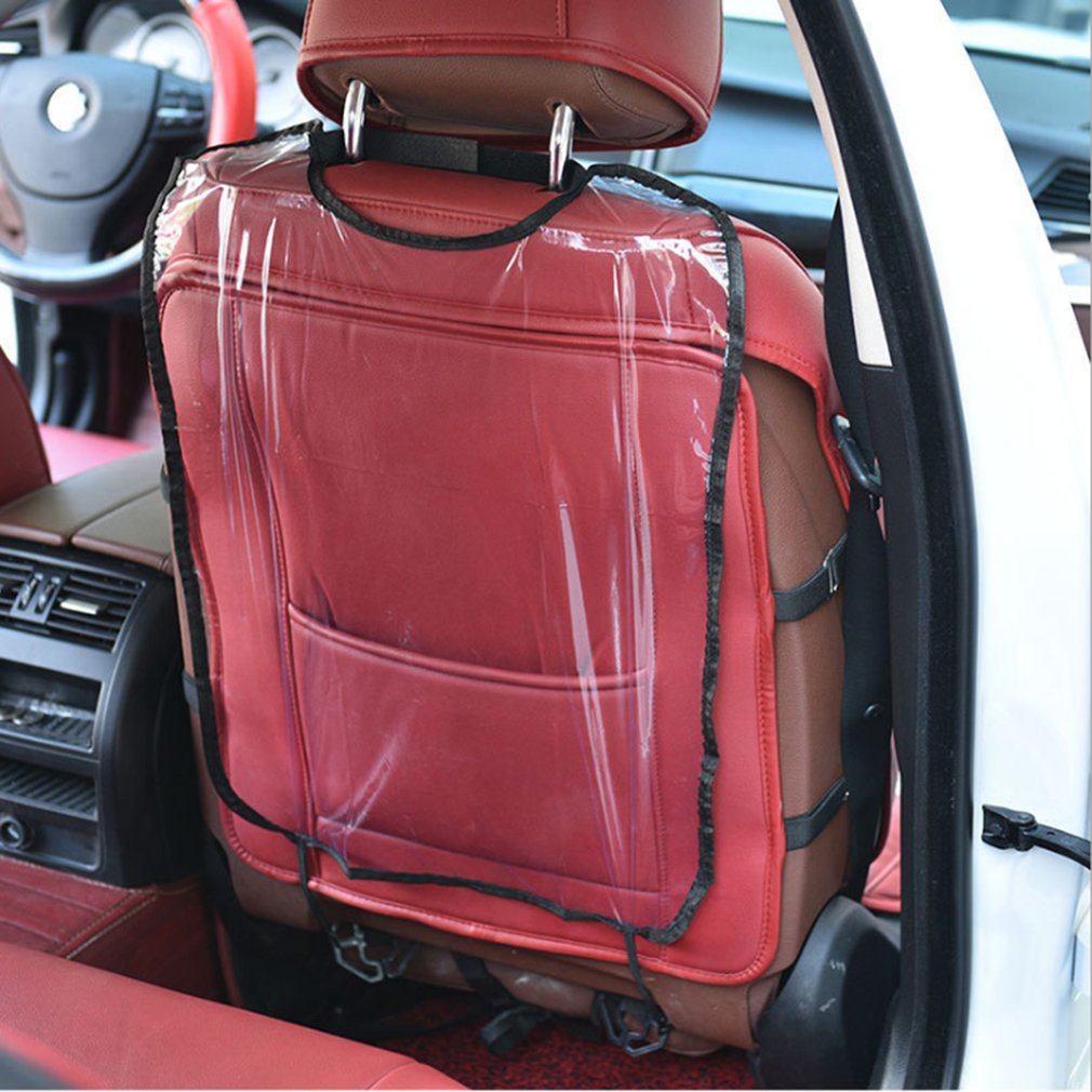 Cuidados com o carro proteção do assento capa de encosto crianças capa protetora transparente limpeza anti-pontapé almofada peças de automóvel acessórios