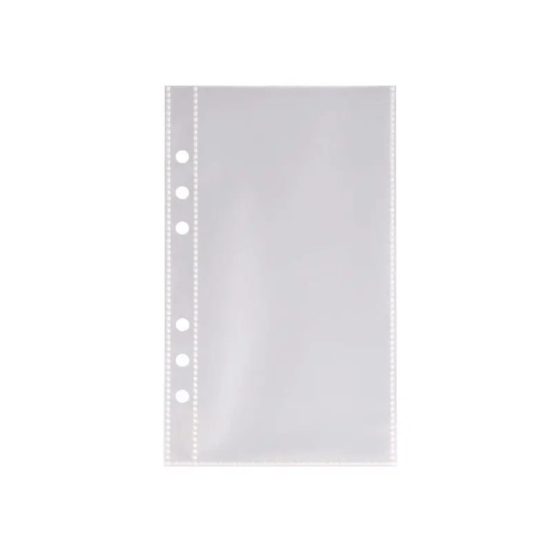 A6 Transparent File Holder Notebook 6 Hole Loose Leaf DIY Document Bag Binder Rings PVC Storage Binding