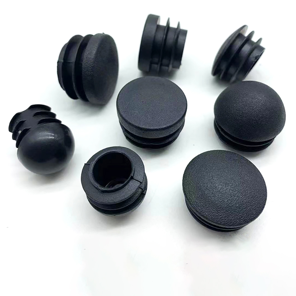 Dia16mm-35mm Black Curved Round Pipe Plug Table Feet Mat Floor Silent Protector Pads Chair Table Feet Decorative Dust Cove
