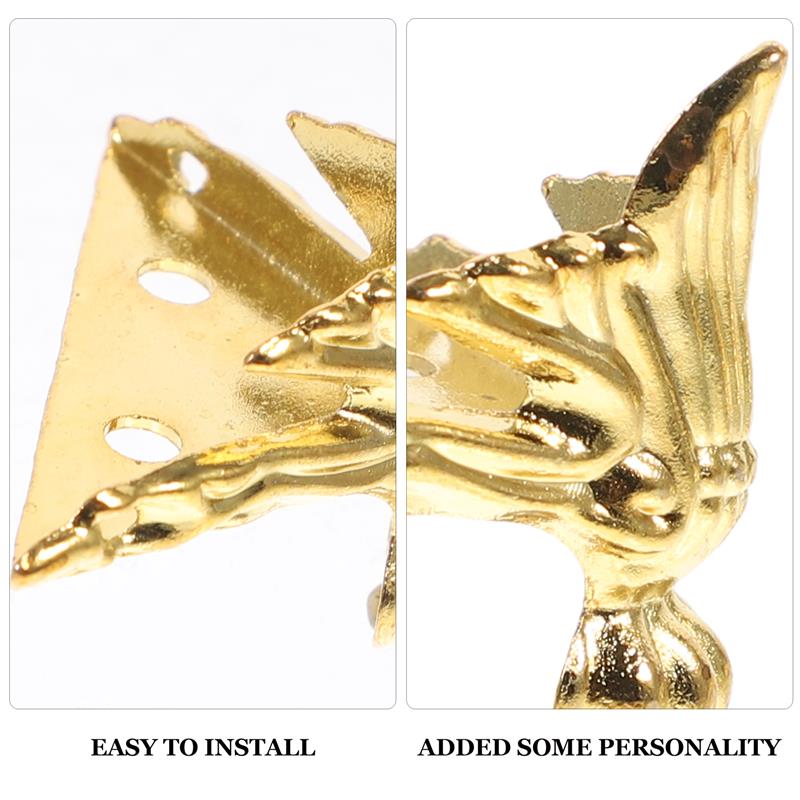 20Pcs Corner Bracket Zinc Alloy Jewelry Box Cornerry Box Feet Legs Wooden Case Support Feet Protector Fitting