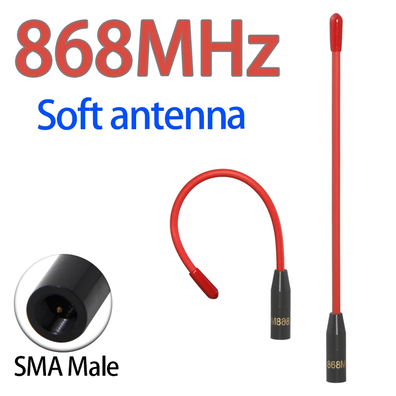 Антенна LoRa 868 МГц 863-870 МГц 869 МГц SMA Разъем для местмастической платы ESP32 Lora32u4 II Интернет Wi-Fi Антенна Низкая VSWR