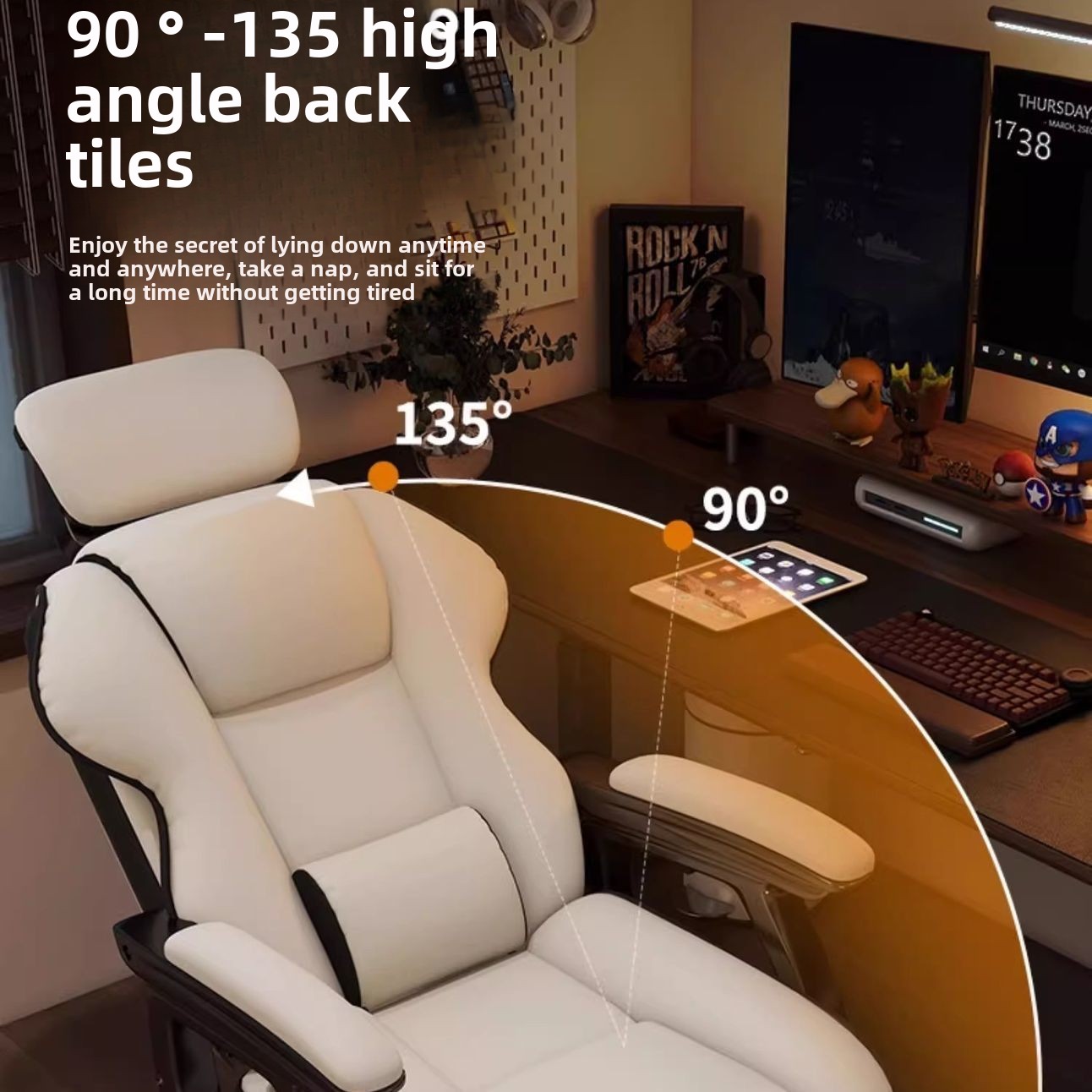 HOT コンピューターチェア、快適、座りがちな、自宅、オフィス、椅子、リクライニング、ソファ、レジャー、e スポーツ、椅子、ボスチェア