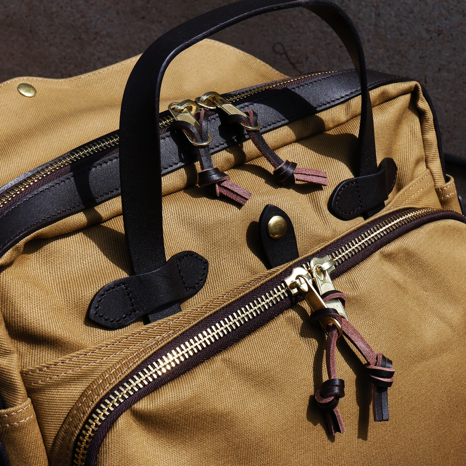 Tailor Brando 70258 Heavy 22OZ Canvas & Saddle tracolla in pelle YKK borsa per Laptop da lavoro a tracolla con cerniera in rame puro