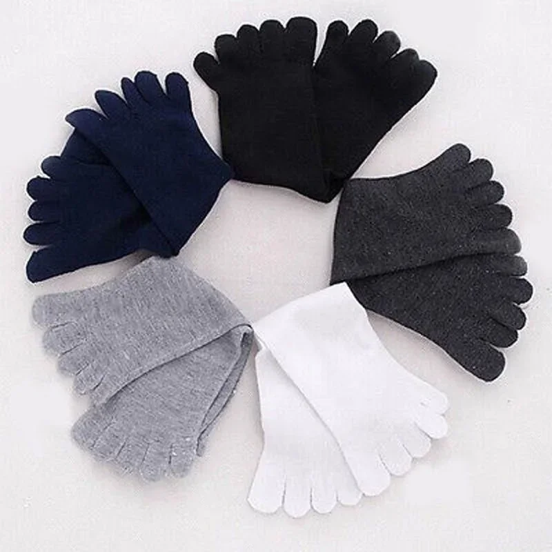2024 Herren Damen Socken für fünfzehige Barfuß-Laufschuhe, Socken, Sport, ideal für fünf 5-Finger-Zehensocken