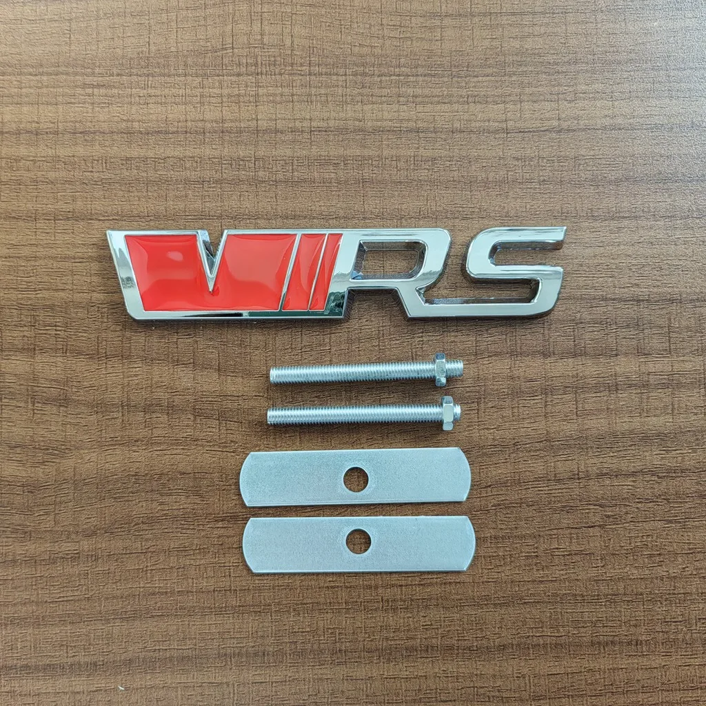 3d metal rs logotipo vr emblema grade de carro emblema para kodiaq rapid fabia 1 2 3 a5 a7 mk1 mk3 mk4 vrs adesivo acessórios