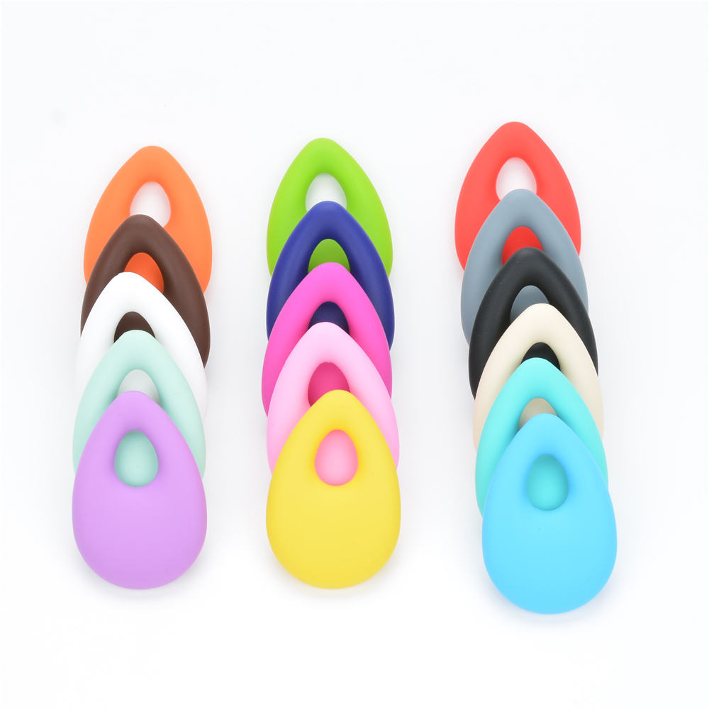 Lãng Mạn Góc Rách Mặt Dây Chuyền Silicone Mọc Răng Vòng Cổ 1 Miếng Dán Hạt Dành Cho Bé Y Tá Quà Tặng Cho Mẹ Tùy Chỉnh Trang Sức
