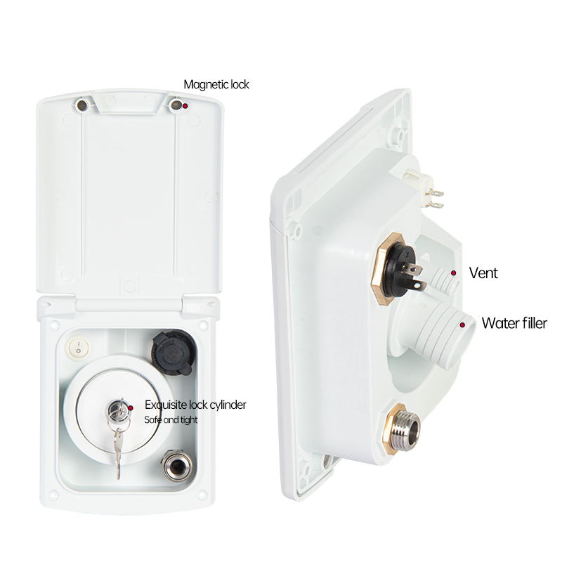 RV Multifunktionale Wasser Füllstoff Kombiniert Wasser Einlass Camper Trailer Caravan Selbst Geändert Fahrzeug Schwerkraft Wasser Einlass Box