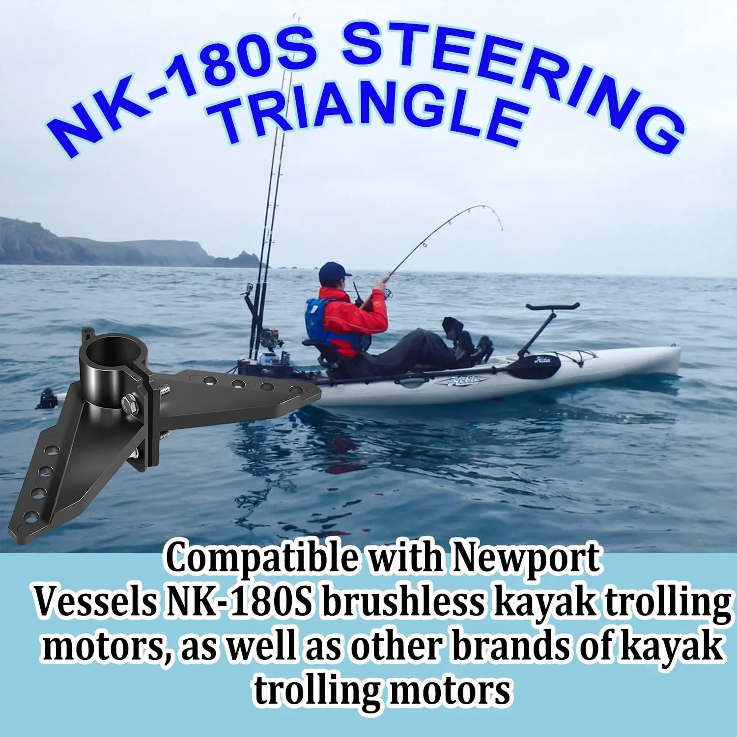TM-triángulo de dirección para NK-180S, Compatible con Motor de Kayak sin escobillas, motores de arrastre de Kayak y otros motores auxiliares