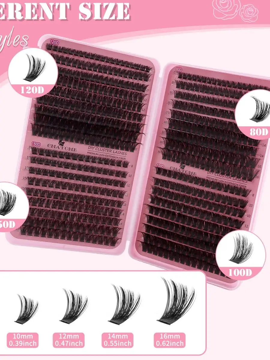 MJ 640 Uds 30D/40D/50D/60D pestañas individuales libro grapadores extensiones pestañas postizas DIY en casa racimo extensiones de pestañas maquillaje