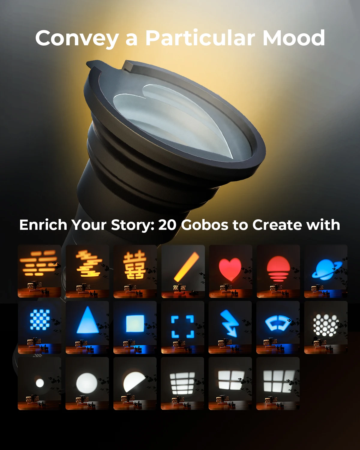SmallRig RF 10C RGB LED fotografía linterna 7500mAh 4 colores relleno luz ambiental con 20 filtros de luz estampados, luz de vídeo 4634