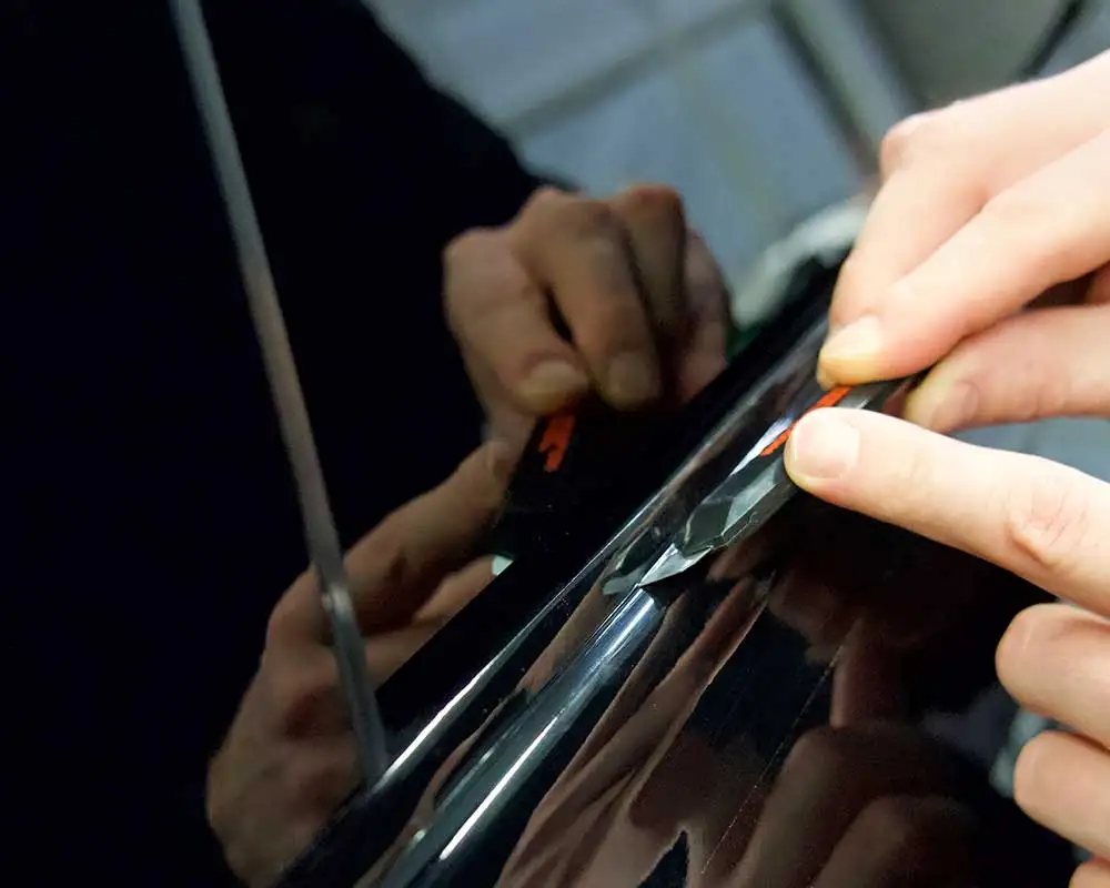 Глянцевая черная виниловая лента для обертывания автомобиля, фольга для обертки окна, защитная пленка для двери