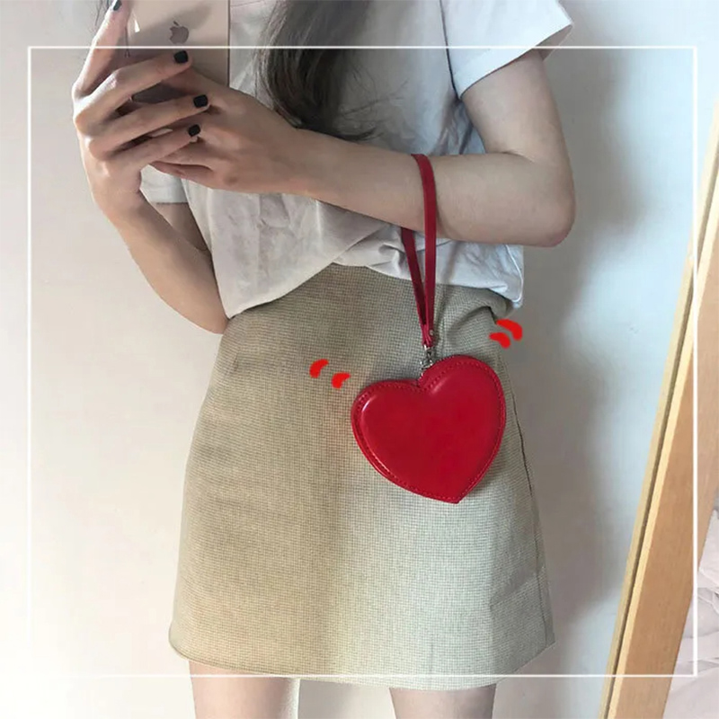 JIOMAY Portafoglio da lavoro Designer Portafogli da donna di marca originale per donna Vendita Borse per ragazze Borsa a cuore in pelle PU Kawaii
