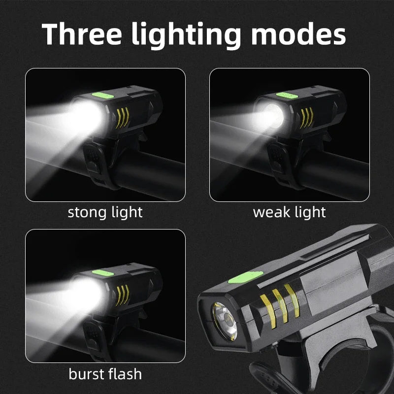 COBA จักรยานจักรยาน USB ชาร์จไฟ LED ความสว่างสูง Multi-Function Road MTB ขี่จักรยานความปลอดภัยไฟหน้า
