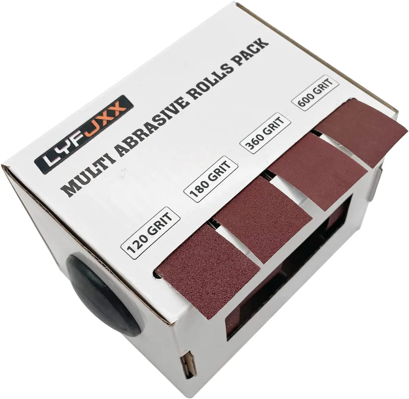 4 Grits Long Abrasive Sand Paper Rolls Variety Pack with Dispenser Drawable Emery120 180 360 600  Per Roll 6 Meters