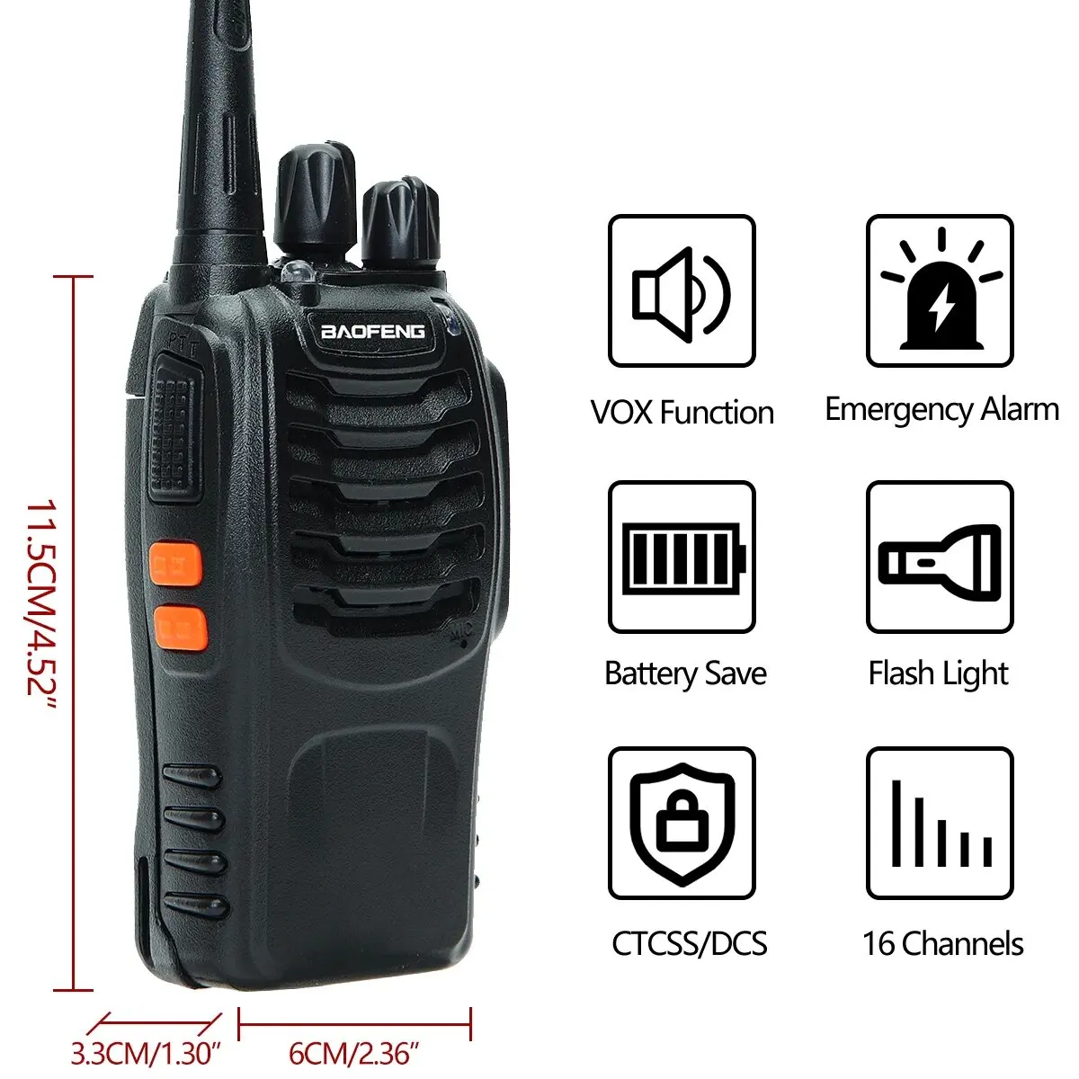 Baofeng BF-888S Pro Walkie Talkie Frequência de cópia sem fio de longo alcance BF888S Ham Radio para caça Transceptor Rádio em dois sentidos