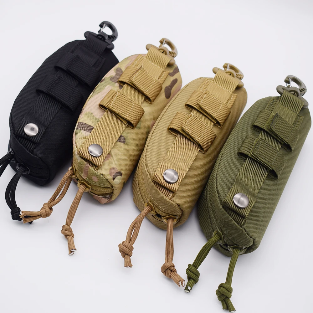 Custodia tattica Molle Custodia rigida Custodia per occhiali alla moda Protezione per occhiali portatile da esterno Custodia per occhiali antipolvere antiurto