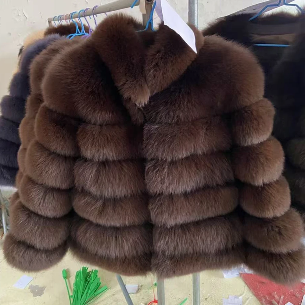 Queentina inverno novo casaco de pele de raposa real frio feminino com gola especialmente casaco de couro feminino natural plus size 2023 luxo