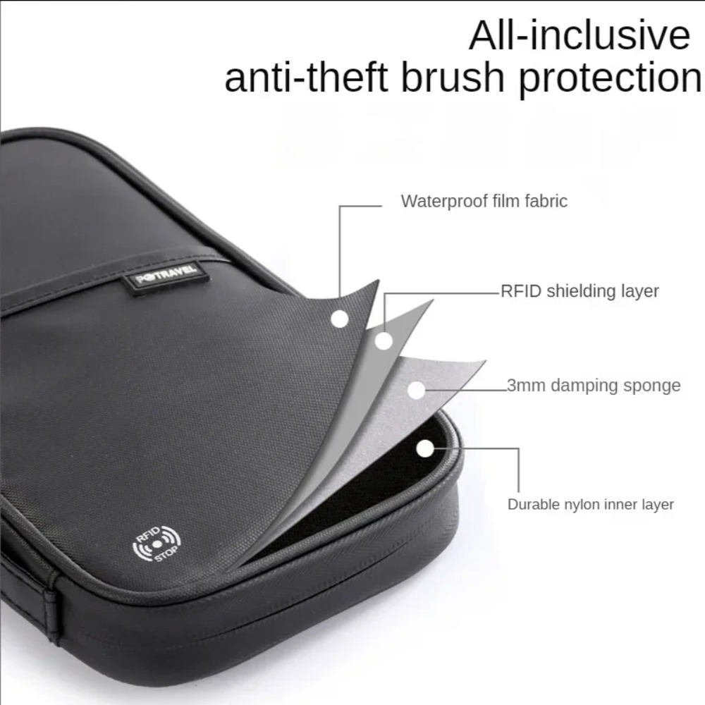 Organizador de acessórios de viagem capa saco de documentos titular do cartão carteira de viagem para família titular do passaporte carteira de passaporte à prova dwaterproof água