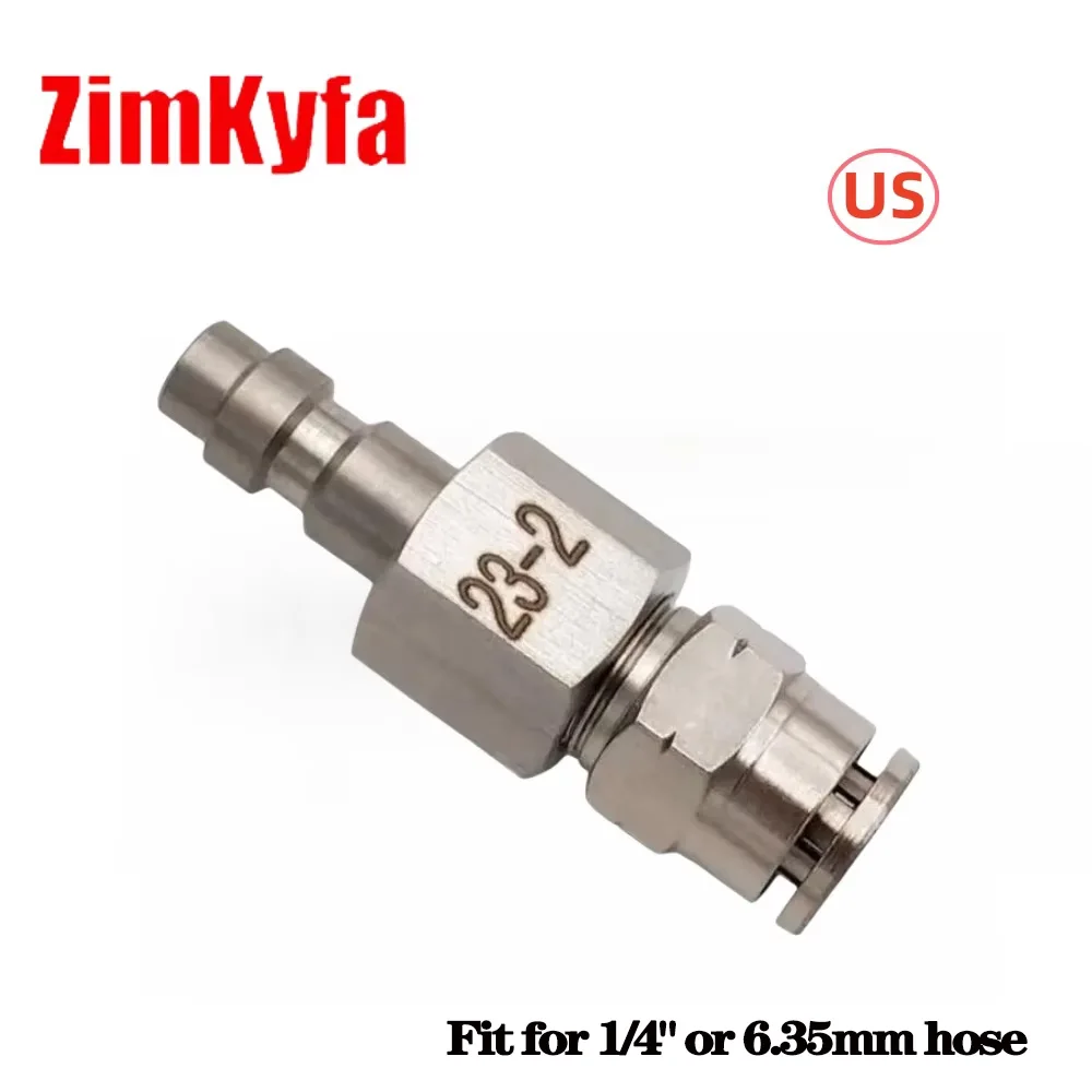 Foster 23-2 Male/2302 US HPA Quick Disconnect Push-In Fitting to OD 4mm(5/32) /6.35MM(1/4 Inch) Hose For Air Tool