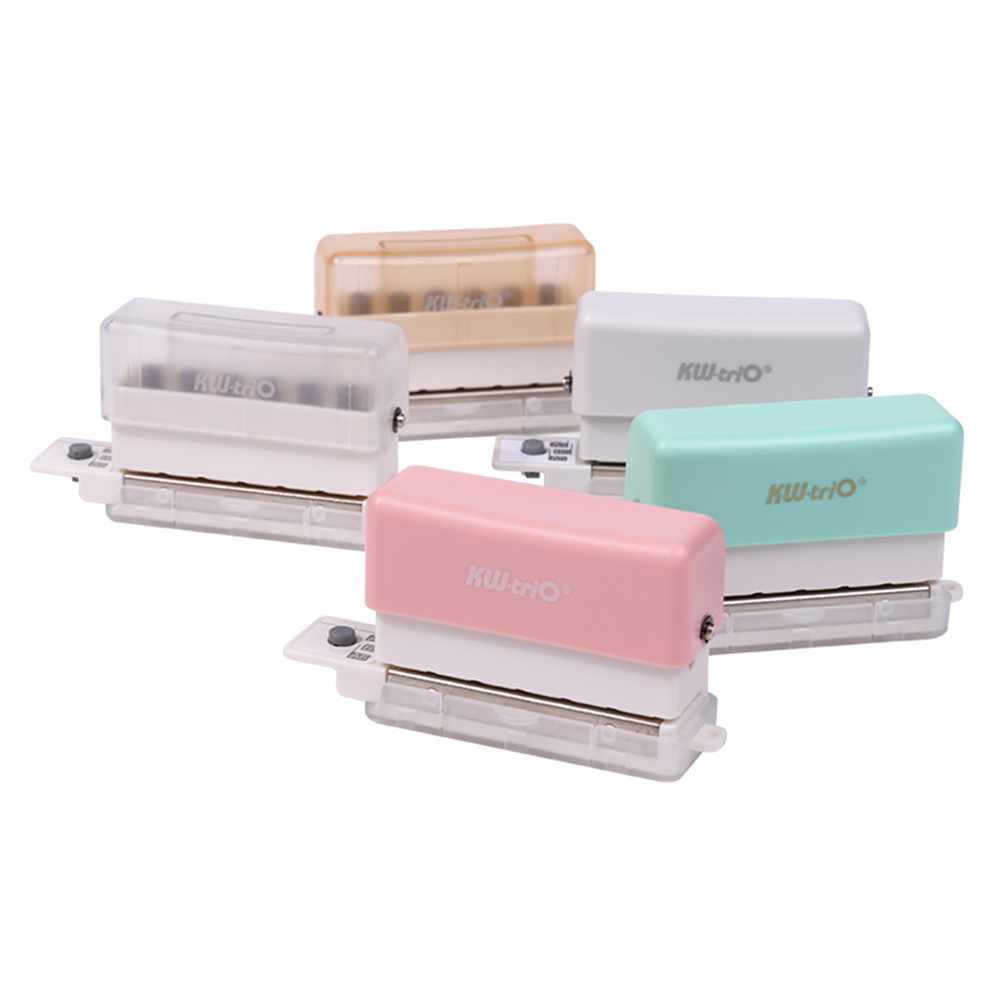 KW-triO-Jolie çon à papier à 6 trous, déterminer le mini perforateur, support multiple, perforation de 20/26/30 trous, ouverture de 5.5mm pour ordinateur portable A4, A5, B5
