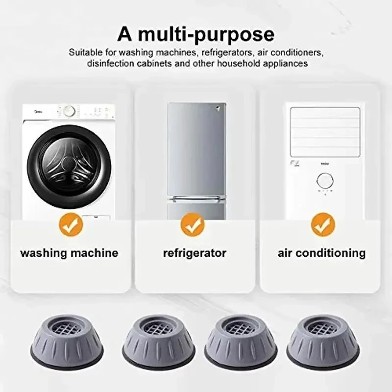 4 Stuks Schokbestendig En Geluidsreducerende Wasmachine Droger Beugel Anti Slip Rubberen Wasmachine Voet Wasmachine Stabilisator