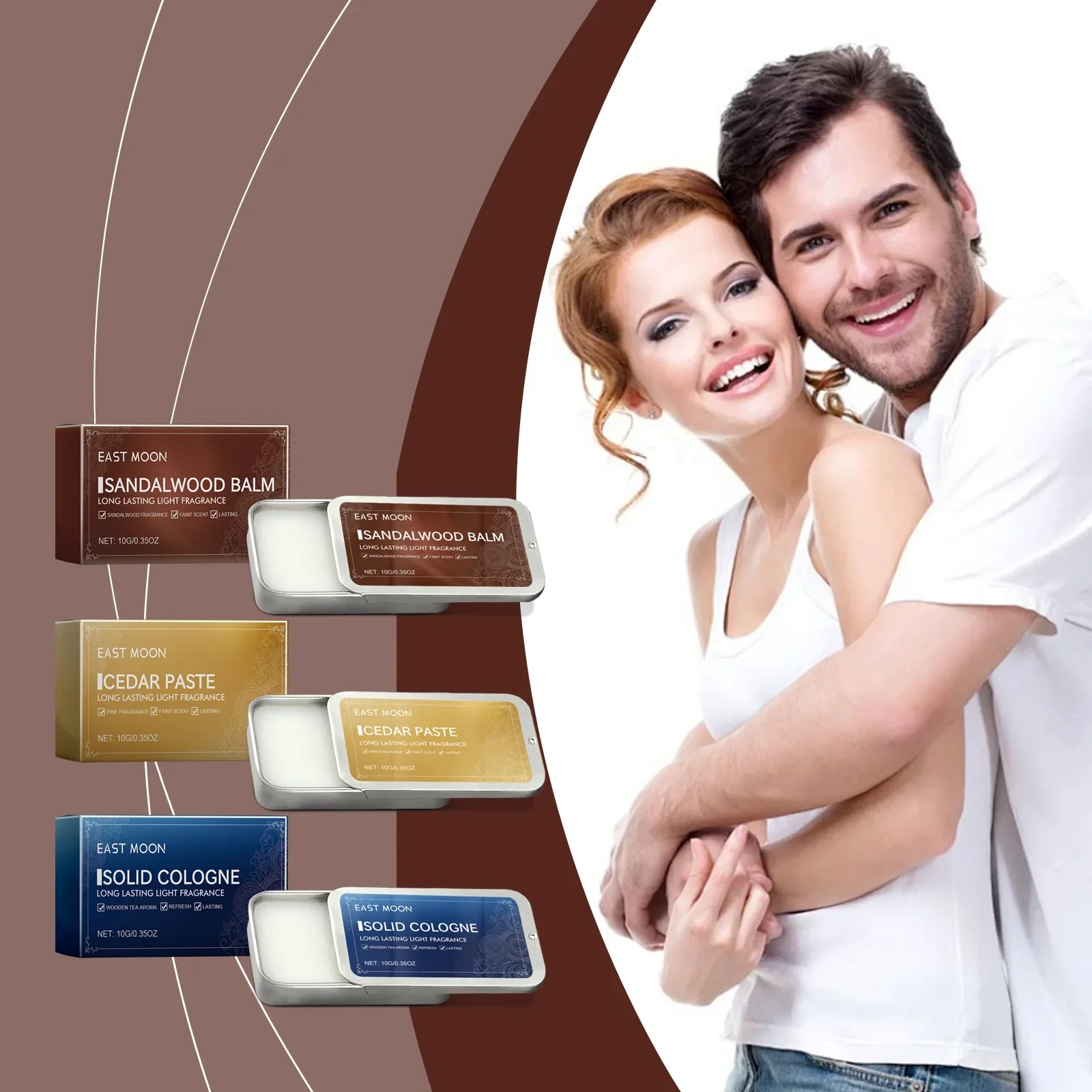 Fester Parfümbalsam für Herren, tragbarer fester Parfümbalsam mit langanhaltendem Duft, erfrischend und nicht klebendem Deodorant für Männer