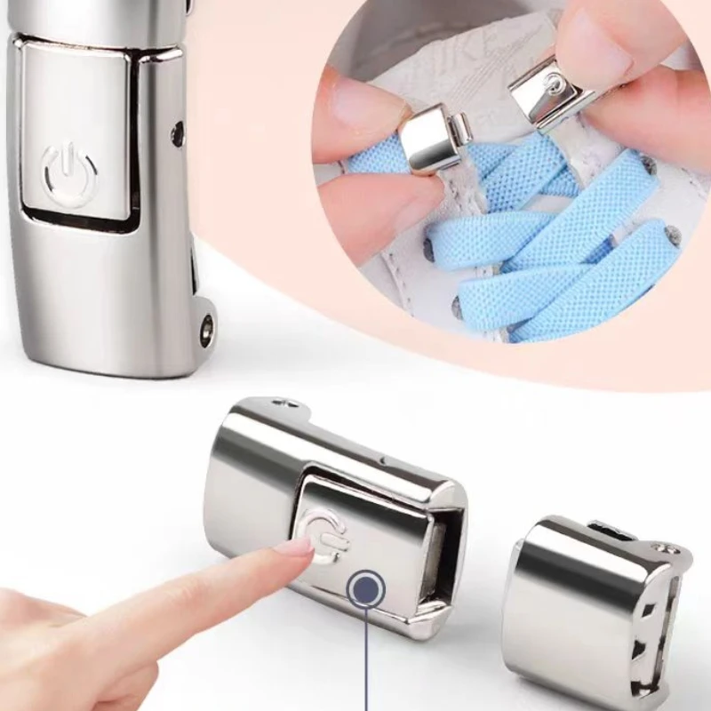 8MM 2023 Geen Stropdas Veters Druk Lock Schoenveters Zonder Stropdassen Elastische Veters Sneaker Kids Adult Verbrede Platte Schoenveter voor Schoenen