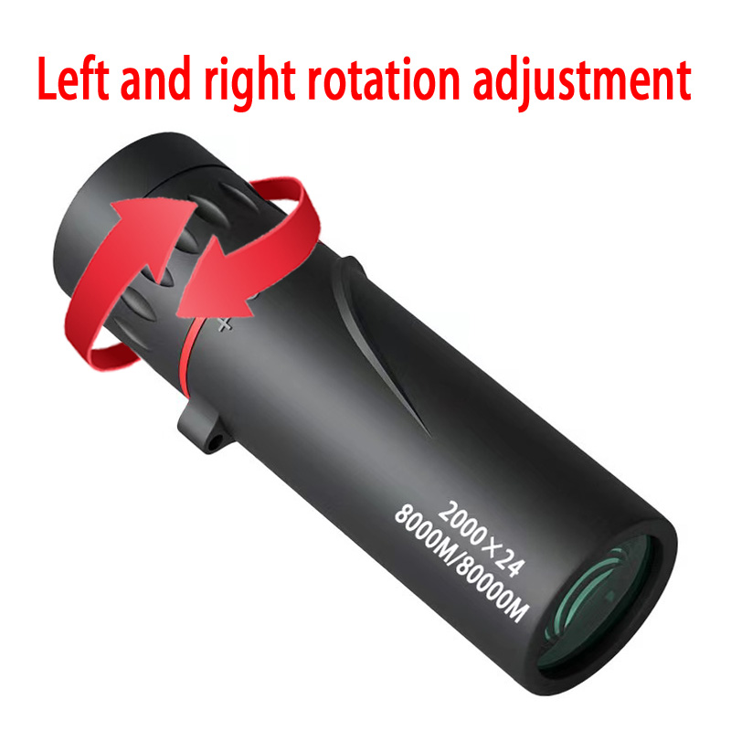 Telescópio Monocular HD, 2000x24, Mini telescópio portátil com camping e caça ao ar livre, Birdwatching