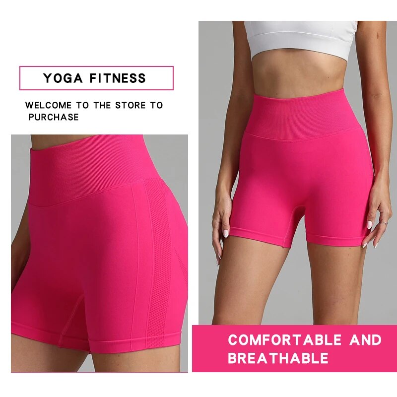 Women Shorts Seamless Sports Shorts For Women Cycling Jogging Fitness High Waist Push Up Gym Shorts Leggings Women Yoga Clothing