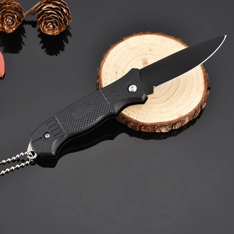 Coltello piccolo da esterno in acciaio inossidabile coltello pieghevole da sopravvivenza da campeggio coltello multifunzionale con chiave portatile ad alta durezza