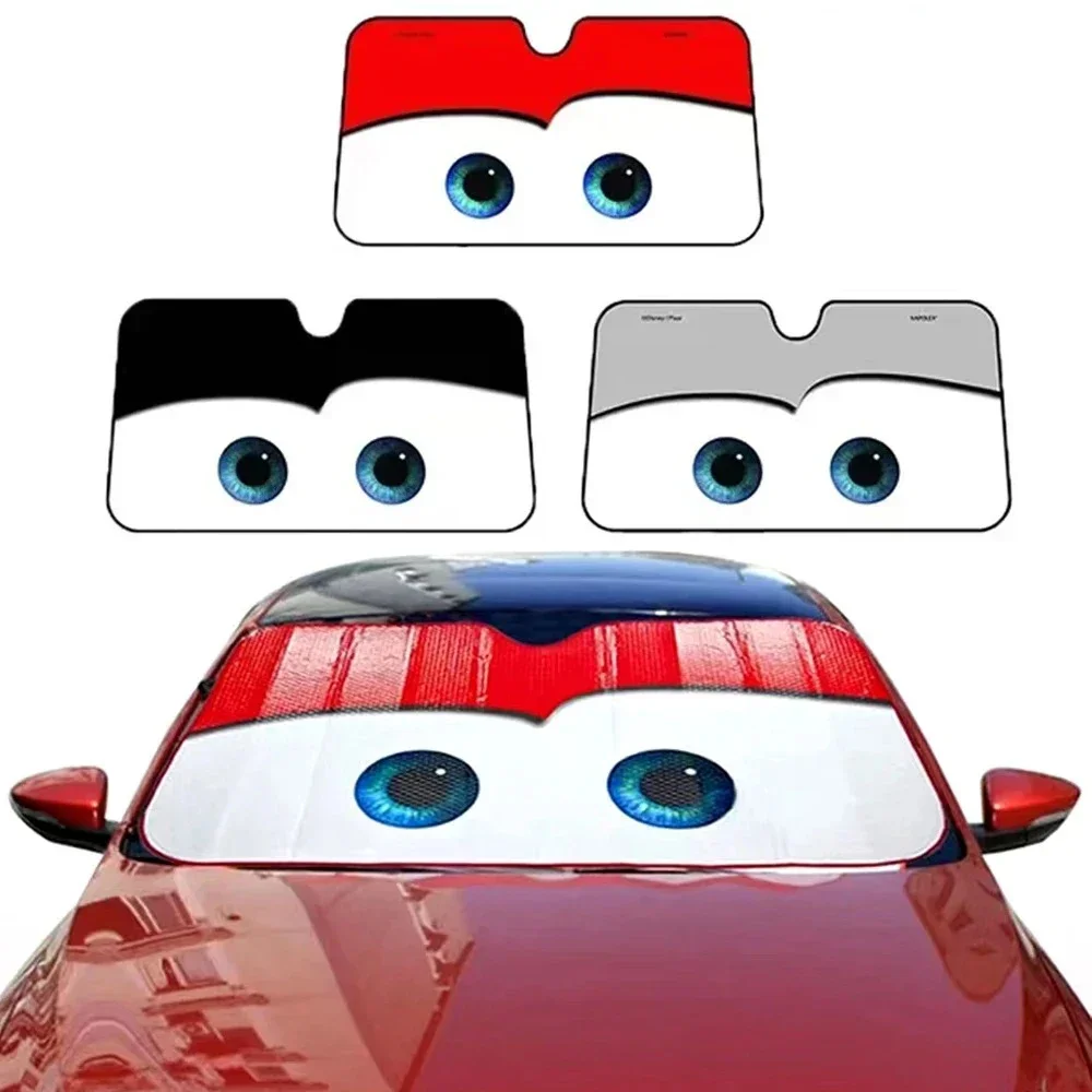 Auto Zonwering 4 Kleuren Ogen Verwarmde Voorruit Zonnescherm Venster Voorruit Cover Zonnescherm Auto Zonneklep Auto-covers Amagi
