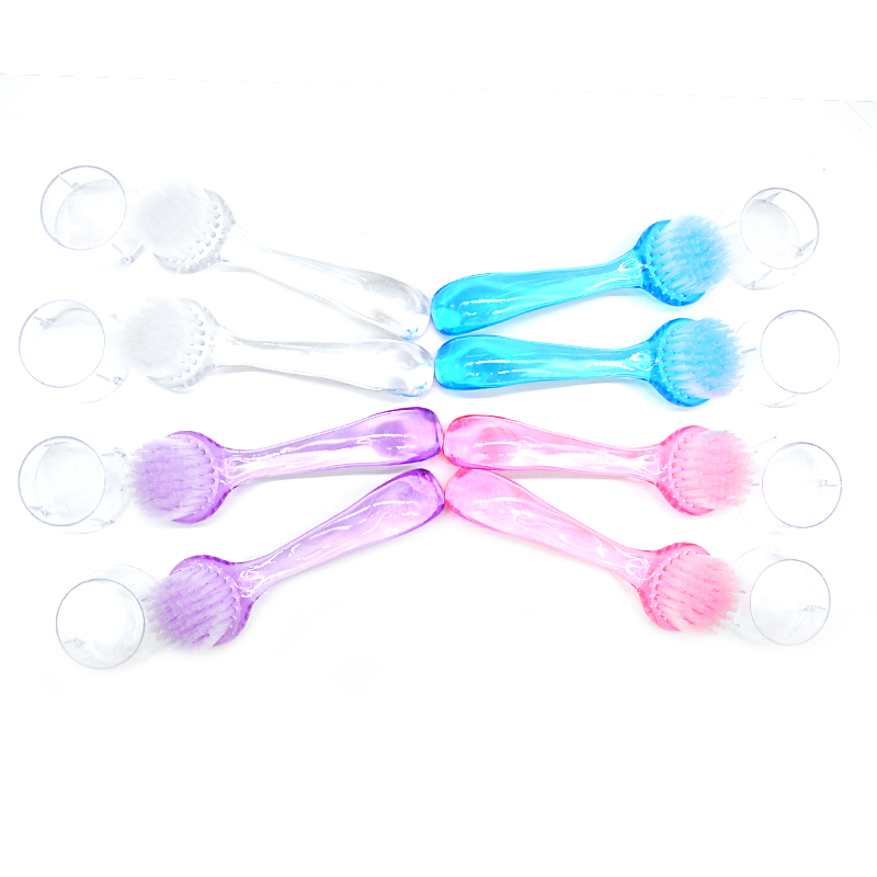 トップクリーニングネイルブラシネイルアートプラスチックソフト除去ダストフィンガーケア UV ジェルマニキュアペディキュアツール化粧ブラシスクラブ