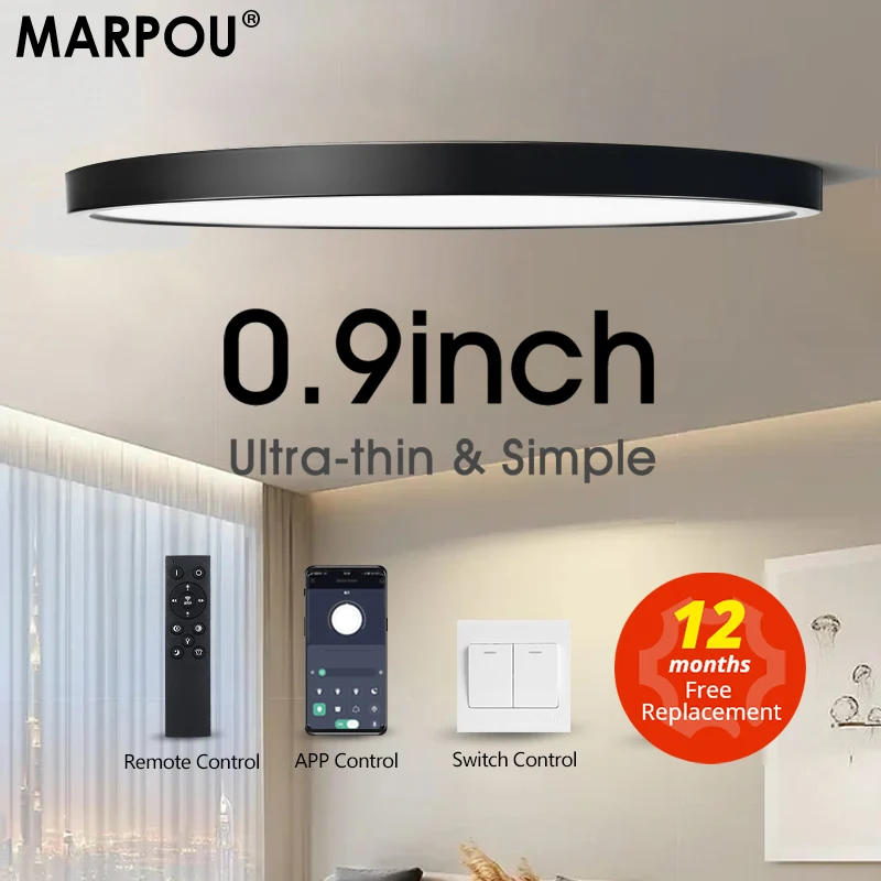 0.9Inch Thông Minh Đèn Led Đèn Trần Đèn Ứng Dụng/Điều Khiển Từ Xa Thay Đổi Độ Sáng Chiếu Sáng Trong Nhà Cho Phòng Khách Dẫn Đèn Cho phòng Ngủ Phòng