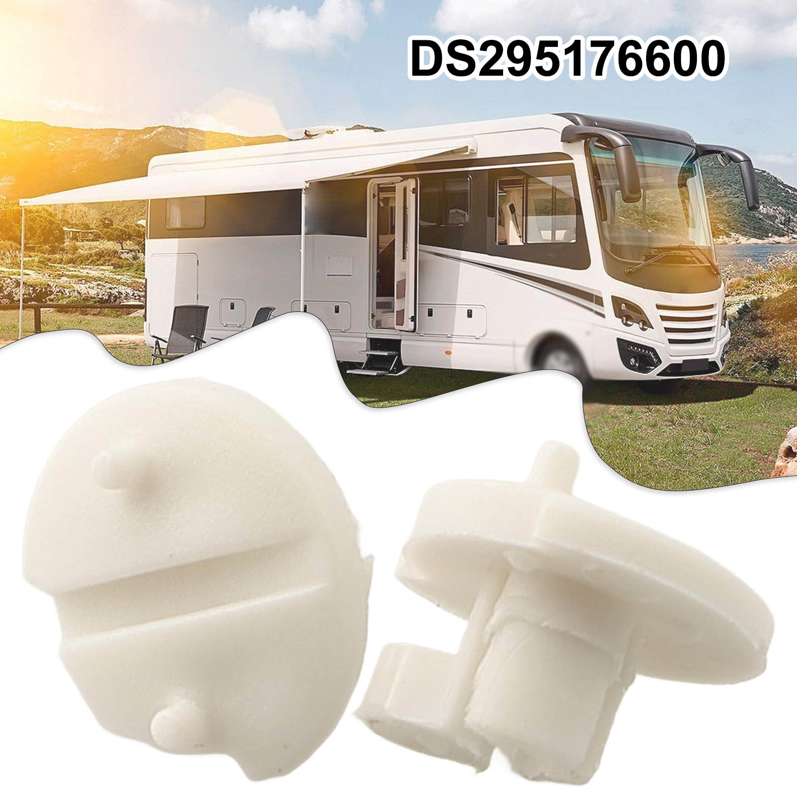 2pcs/set Camper RV Fridge Vent Winter Closing Clips Beige Accessories DS295176600 For Dometic Caravan Motorhome