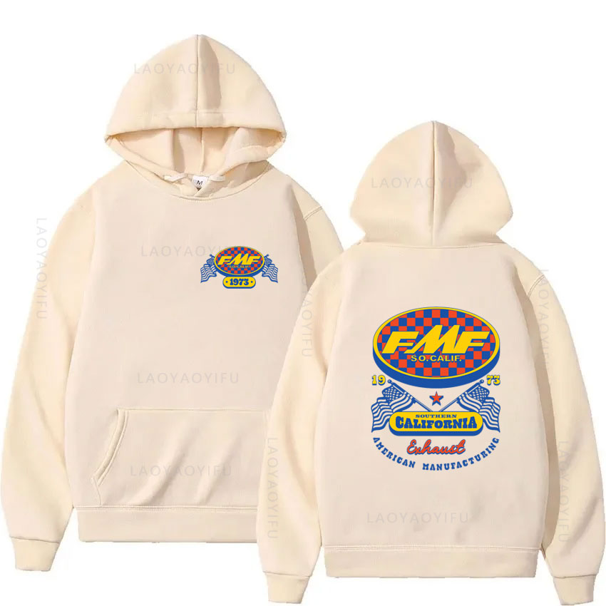 FMF Racing Exhaust Ama Motocross 테마 풀오버 남성용 후드 후드 티셔츠 에센셜 까마귀 스웨터 그래픽 Y2k Hoody
