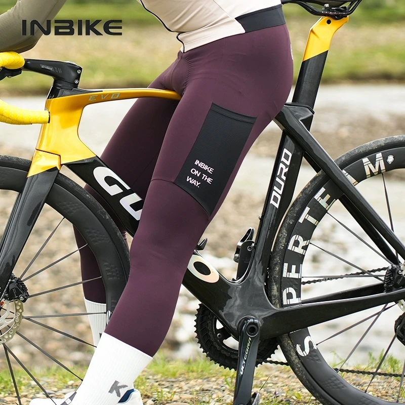 INBIKE зимние велосипедные нагрудники, термофлисовая мужская одежда для велоспорта MTB, велосипедные нагрудники с 3D подкладкой для холодной погоды, колготки, леггинсы, одежда