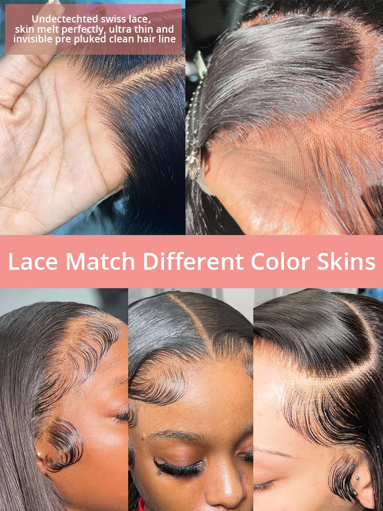 40 48 50 Zoll Knochen Gerade 13x6 13x4 Spitze Front Echthaar Perücken Brasilianische HD 360 Spitze Front Echthaar Perücken Für Frauen