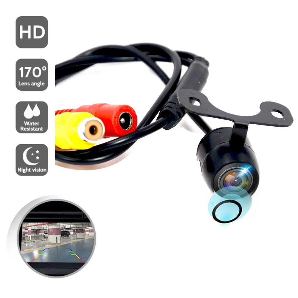 Câmera de visão traseira do carro grande angular estacionamento reverso à prova dwaterproof água ccd led monitor backup automático universal para bmw hd visão noturna