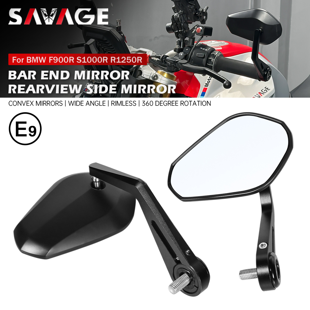Зеркало на руле для BMW F900R S1000R R1300R R1250R R1200R C400X C400GT Регулируемые боковые зеркала заднего вида на конце мотоцикла