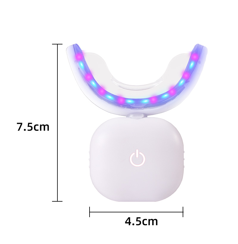 Lampada per sbiancamento dei denti senza fili Acceleratore per sbiancamento dentale a luce rossa e blu Luce a led per sbiancamento dei denti portatile per uso domestico