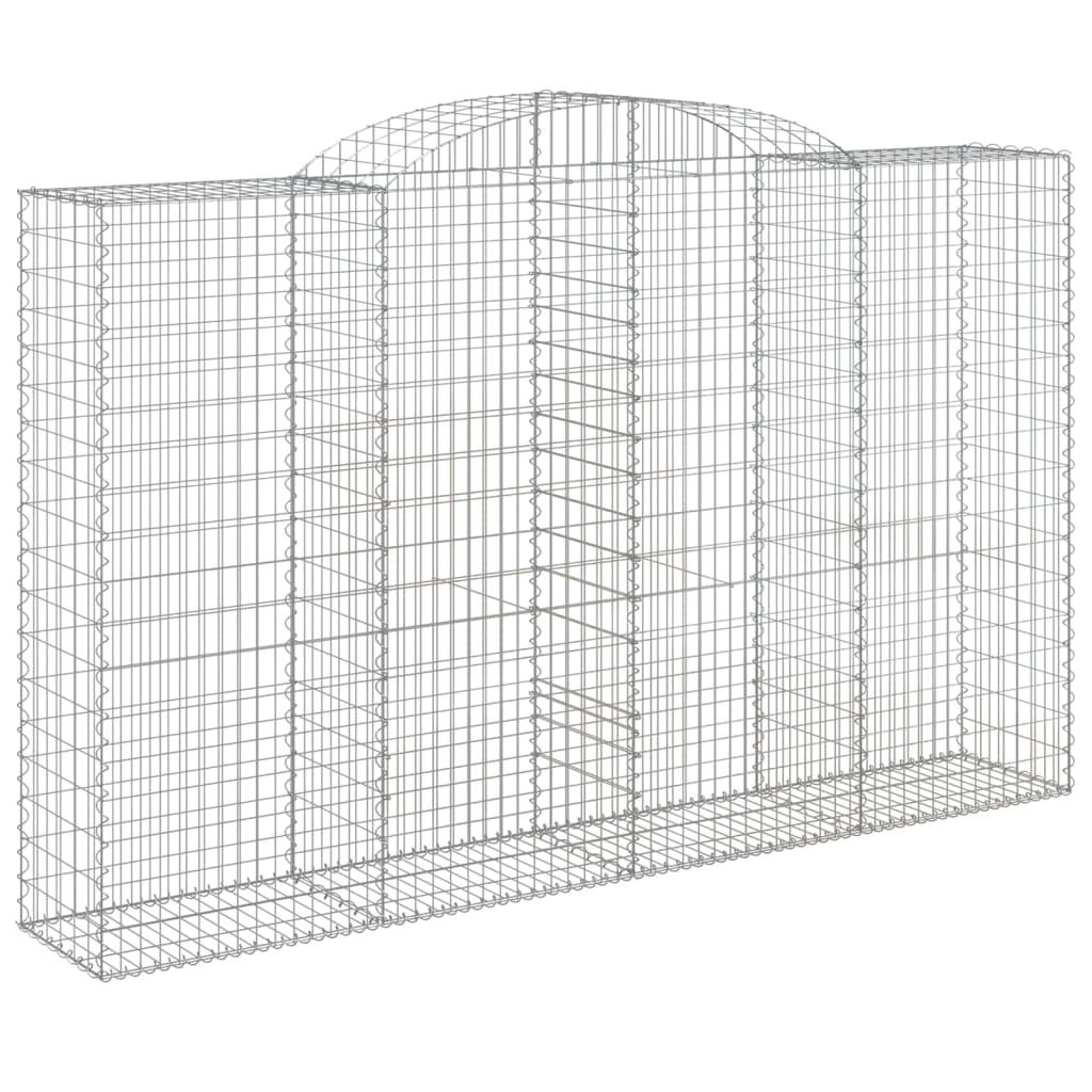 Paniers Gabion Arc Haut Ensemble de 7 Pièces 300x50x180200cm Décoration de Jardin en Acier Galvanisé